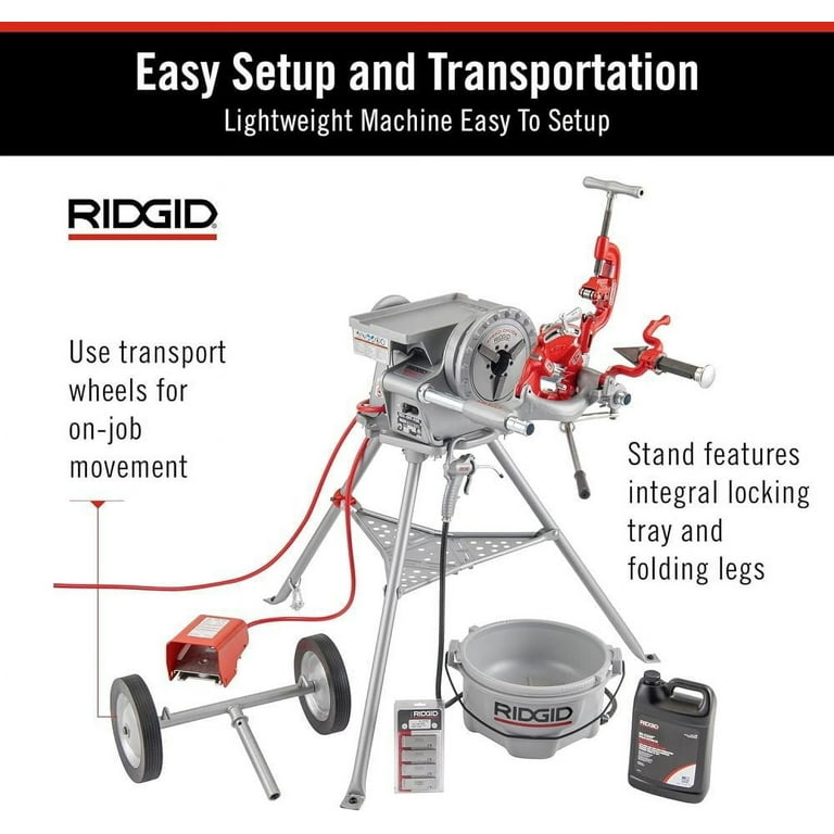 Ridgid Model 300 Power Threading Machine 1 8 in to 2 in Pipe Capacity Walmart