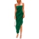 thumbnail image 1 of Vestido PRETTYGARDEN Verde Oscuro Sin Tirantes con Volantes XL, 1 of 8