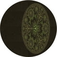 thumbnail image 1 of Ahgly Company Machine Washable Indoor Round Transitional Chocolate Brown Area Rugs, 8' Round, 1 of 7