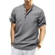 thumbnail image 1 of pstuiky camisetas para hombre, Camisa/Top de manga corta con cuello para hombre, color liso, holgada, informal, de manga corta camisas casuales para hombre s, 1 of 5