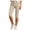 X-Khaki, variant on White Skinny Denim Capris Jeans Women Button Closure Stretchy Slim Fitting Casual Summer Tight Streetwear White M