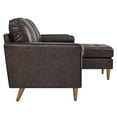 thumbnail image 2 of Valour 78" Leather Apartment Sectional Sofa, 2 of 7