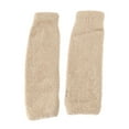 thumbnail image 1 of Guantes cálidos de invierno sin dedos, mitones con orificio para el pulgar, mitones suaves de invierno Beige, 1 of 9