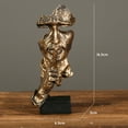 thumbnail image 3 of Keep Silent Men Figurine Minimalist Style Creative Face Sculpture for Living Room Desktop Cabinet, 3 of 3