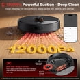 thumbnail image 5 of Robot Vacuum Cleaner and Mop Combo, Smart mapping, 12000 Pa Strong Suction, 90 Days Self-Emptying, for Pet Hair Carpet & Hard Floor, 5 of 9