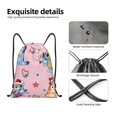 thumbnail image 4 of Pofeuu Bluey for Water-Resistant 210D Drawstring Bag Compact Foldable Design Gym Yoga Travel Essentials Lightweight Carryall-Small, 4 of 6