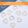 thumbnail image 4 of HUGFEGWE 100 Pcs Metal Paper Clips, Mini Love Heart Shaped Paper Clips Bookmarks, Small Paperclips Clamps with Clear Box, Heart Paperclips for Photos Document Notes Organizing (Gold) AZ824-7364, 4 of 8