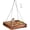 Brown, variant on XYADX Wooden Hanging Bird Feeder Tray, Mesh Seed Platform, Red, 1 Pack, for Wild Birds, Garden Yard