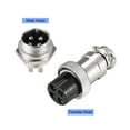 thumbnail image 3 of Uxcell 16mm 4 Terminals 7A 400V GX16 Aviation Connector with Plug Cover 10 Sets, 3 of 5