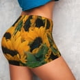 thumbnail image 2 of Sikiie Sunflowers 7 Print Workout Shorts Women Scrunch Butt Gym Shorts Seamless High Waist Tummy Control Yoga Biker Athletic Shorts, 2 of 5