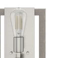 thumbnail image 3 of Hunter - Woodburn 2-light Brushed Nickel, Medium Size Sconce Light, Dimmable, Modern Style, Rectangle Shaped, for Bedrooms, Kitchens, Dining, Living Rooms - 19815, 3 of 6