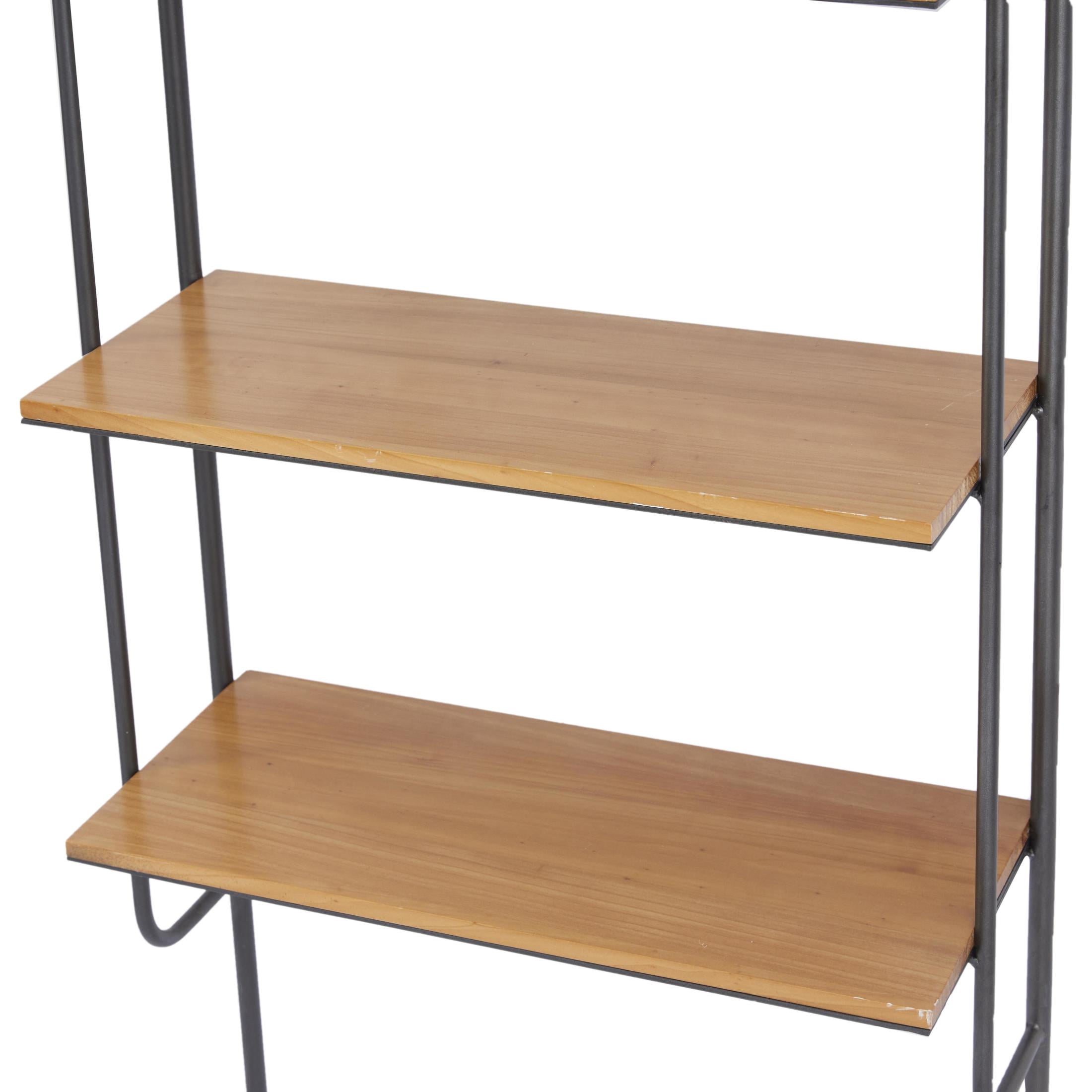 DecMode 23" x 12" 5-Tier Brown Wall Shelf