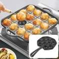 thumbnail image 6 of NISHUNA 1pc Takoyaki Baking Pan Durable Takoyaki Mold Quail Egg Baking Tray (Black), 6 of 6