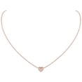 thumbnail image 1 of PROSTEEL Collar con colgante de amor de corazón de plata esterlina, collares de cadena chapados en oro rosa, collares con colgante de circonita cúbica para mujeres, niñas, cumpleaños, San Valentín, 1 of 8