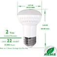 thumbnail image 2 of Ymam.Light R16 LED Light Bulbs, 5 Watts (45W Equivalent) Dimmable E26 Medium Base, 2700K Warm White, 4-Pack, 2 of 6