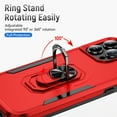 thumbnail image 3 of ELEHOLD Case for iPhone 16 Pro Max, Heavy Duty Shockproof Full Body Case with Built in Metal Ring Holder Kickstand + Screen Protector,G, 3 of 10