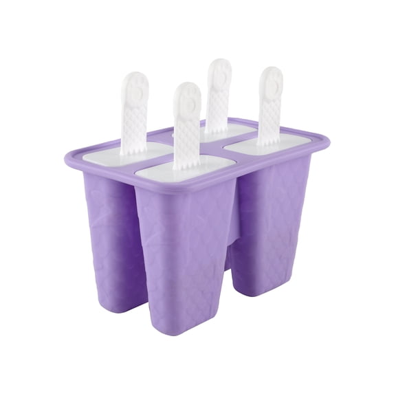 Embossed Sea Star Silicone Ice Pop Molds-4 Purple
