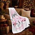 thumbnail image 3 of Love Lights Way Inspirational Breast Cancer Survivor Pink, Cozy Friendship Quote Scene, Warm Flannel Blanket for Living Room and Reading Nook, Art Lovers Friendship Gift, Artistic Home Decor, 3 of 9