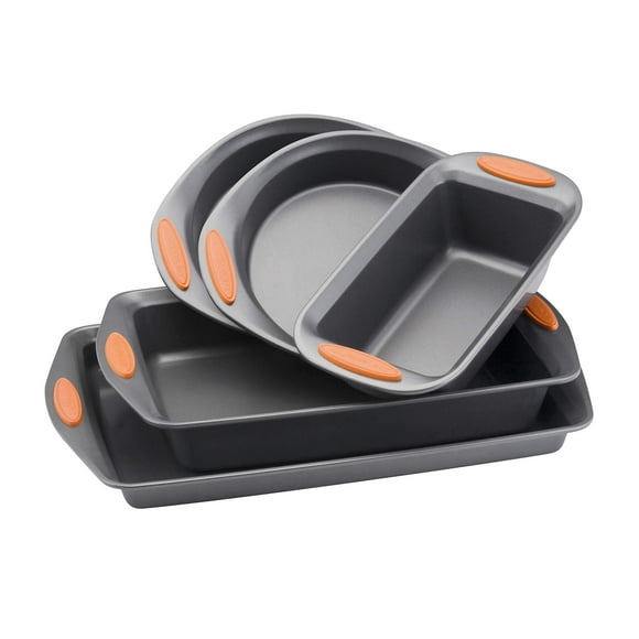 Rachael Ray 55673 5-Piece Oven Lovin' Non-Stick Bakeware Set, Orange