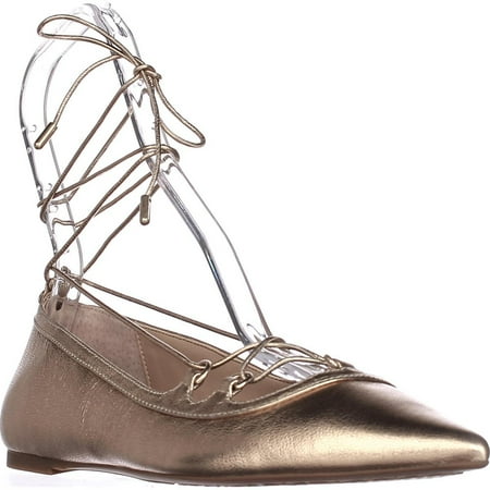 Michael Kors Ballet Flats - Womens MICHAEL Michael Kors Tabby Flat Lace Up Ballet Flats - Pale Gold