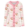 thumbnail image 5 of yoeyez Ugly Christmas Sweater Women Cute Xmas Open Front Button Down Cardigans Sweater Fall Winter Knitted Outwear Coat Multicolor 4L, 5 of 6