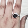 thumbnail image 4 of Natural Amethyst Ring, Rough Amethyst Gemstone Ring, February Birthstone, Crown V Ring, 925 Sterling Silver, Womens Ring, Christmas, Thanksgiving, Handmade, Statement Jewelry, Rough Gemstone Jewelry, 4 of 5