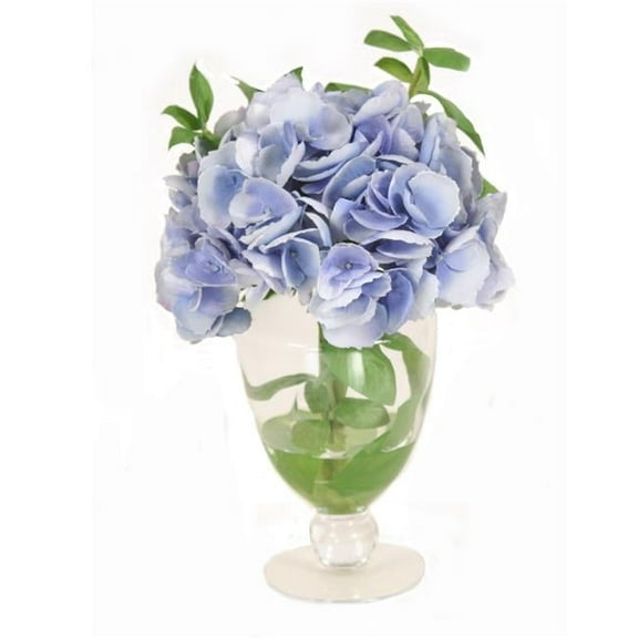 Disttive Designs 17278 Unisex Hydrangea in Small Glass Urn - Blue
