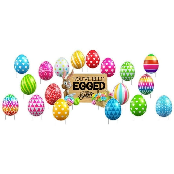 Victory Store You've Been Egged Easter Bunny Outdoor Home Yard Decor 20364