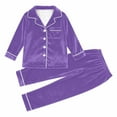 thumbnail image 2 of Christmas Matching Pajamas Family Flannel Pajamas Long Sleeve Button down Home Sleepwear Set Warm Pjs Matching Pjs for Family, 2 of 7