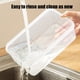 thumbnail image 4 of Caja de almacenamiento de kimchi de gran capacidad para cocina | Recipiente hermético de plástico de grado alimenticio con tapa de 1650 ml | Transparente, blanco y amarillo, para conservar verduras, 4 of 6