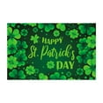 thumbnail image 1 of Pancarta del Día de San Patricio - Bandera de trébol impresa de doble cara, cartel verde de jardín de 45" x 71" para decoración navideña y suministros para fiestas, 1 of 4