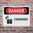 thumbnail image 4 of (2 Pack) Corrosive OSHA Danger Sign 24 Inch X 18 Inch Indoor / Outdoor Rust-Free Aluminum Metal Signs for Workplace, Workshop, and Construction Site, Made in the USA, 4 of 8