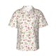 thumbnail image 1 of Balery Rose Flowers Camisas hawaianas de manga corta para hombre, camisas playeras de corte holgado, camisas de vacaciones con botones,XX-Large, 1 of 7