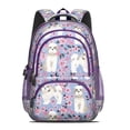 thumbnail image 2 of Bichon Dog Purple Florals Backpack for School,Cute School Bag,Schoolbag with Adjustable Shoulder Straps & Padded Back,16.9 Inch, 2 of 5