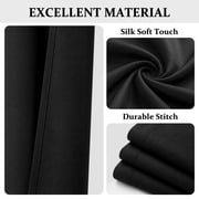 Blackout Curtains, Blackout Curtains Set of 2 for Bedroom Living Room 42x72 in, Thermal Insulated Room Darkening Drapes with Grommet Top, Noise Reduction & Light Blocking