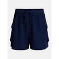 thumbnail image 6 of Time and Tru Women's Double Cloth Cargo Short, Sizes XS-XXXL, 6 of 6