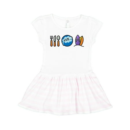 

Inktastic Surfing Eat Sleep Surf Gift Toddler Girl Dress