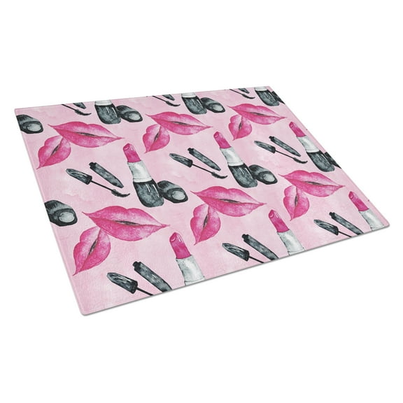 Caroline's Treasures Watercolor Diva Lipstick Glass Cutting Board Large