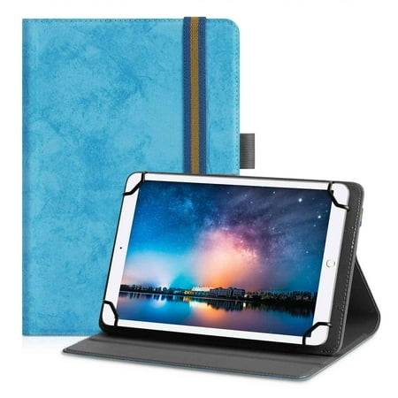 UrbanX Universal Case for 7-8 inch Tablet,Stand Folio Tablet Case Protective Cover for MediaPad T2 7.0 Touchscreen Tablet, with Adjustable Fixing Band and Multiple Anglesâ€“Soft Blue