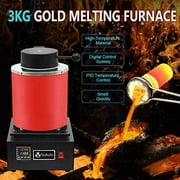 TOAUTO Digital Electric Furnace 1400W Power 2000°F Heat Metal Melting Equipment, Electric Forge