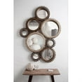 thumbnail image 3 of Mercana Cog Mirror 17" Round Brown Wood Frame Mirror, 3 of 3