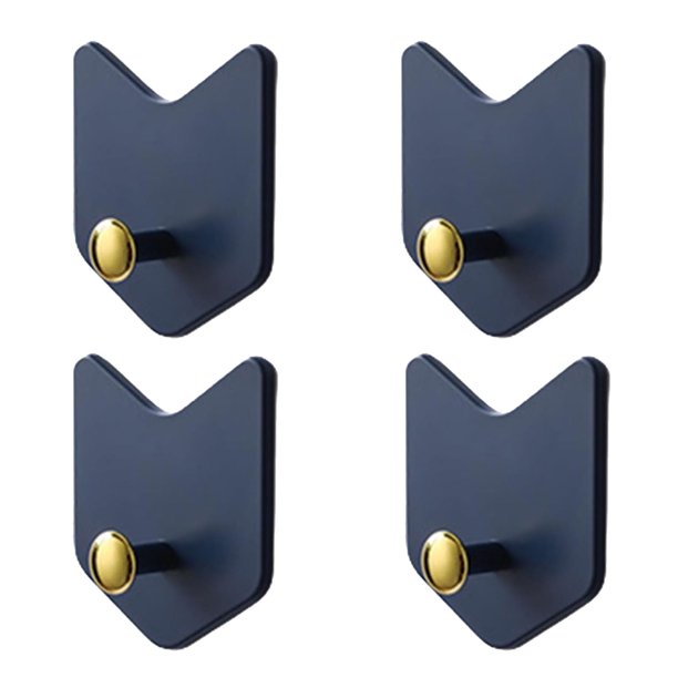 Ganchos Lemononstore BESTOYARD 4 piezas Gancho adhesivo fuerte Decoración de habitación Estética Ganchos para puerta de baño Colgadores de toallas de pared Gancho adhesivo Decoración estética de