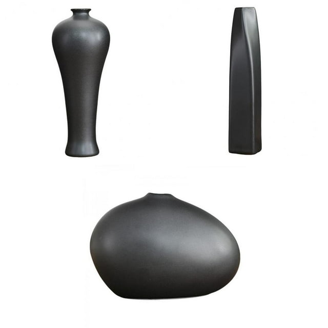 3 jarrones de cerámica para fotos, centros de mesa, decoración para el hogar y la oficina. Estilo A
