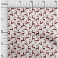 thumbnail image 2 of oneOone Cotton Poplin Maroon Fabric Christmas Reindeer Lumberjack Dress Material Fabric Print Fabric By The Yard 42 Inch Wide, 2 of 6