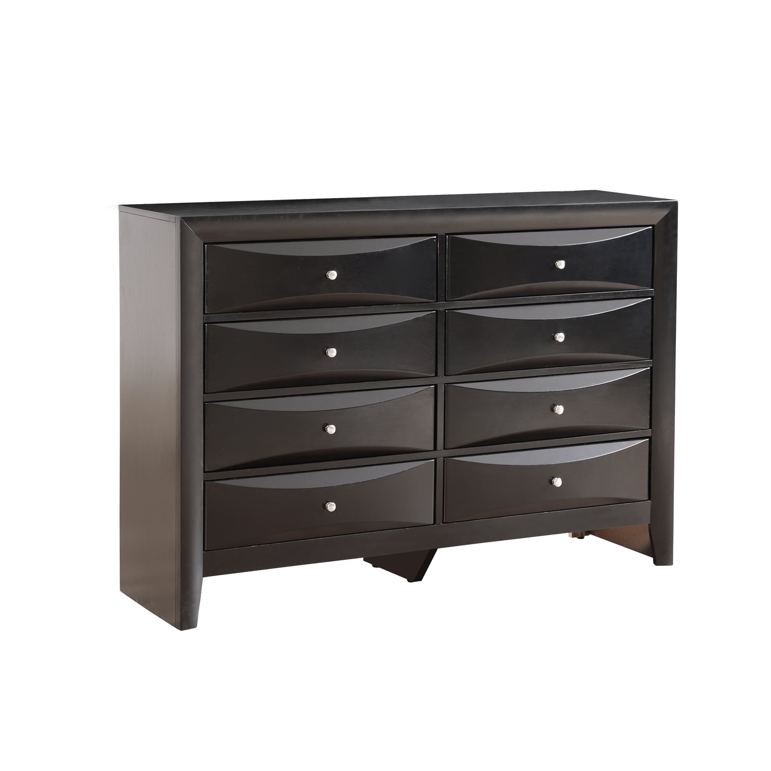 Glory Furniture Marilla 8-Drawers Bedroom Dresser in Black