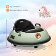 thumbnail image 2 of Jojoka 12V Ride On Bumper Car for Kids, Battery Powered Electric Fun Toys for Toddlers with Remote Control, Safety Belt, Music, Flashing Lights, 360 Degree Spin, Gift for 18+ Months Kids, Green, 2 of 7