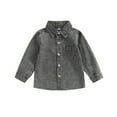 thumbnail image 1 of Boys Denim Jacket Long Sleeve Lapel Button Closure Pocket Denim Shirts, 1 of 6