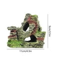 thumbnail image 3 of Aquarium Mountain Decor with Cave - 4.3 Inch Resin Rock Ornament for Fish Tank, Reptile Hideout & Terrarium, Natural-Looking Safe Habitat for Bettas, Shrimps, Lizards (Multi-Color), 3 of 7