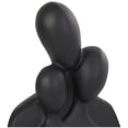 thumbnail image 4 of 9" x 11" Black Polystone Nesting Family 3 Head People Sculpture, by DecMode, 4 of 10