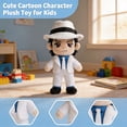 thumbnail image 2 of Michael Plush Doll, Cute Pop Star Inspired Plush Doll - Soft Stuffed Collectible Figure, Unique Gift for Music Fans 9.84", 2 of 5